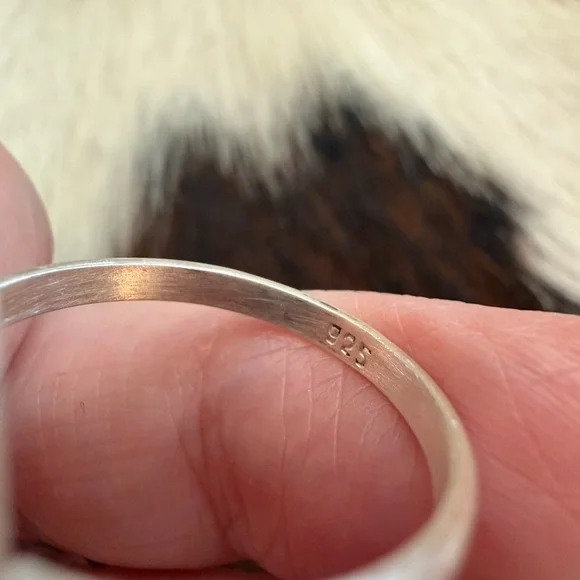 ❤️ Black Jack Turquoise Rare Sky Blue Black Matrix Sterling Ring Sz8 Unisex Ring - Picture 11 of 15